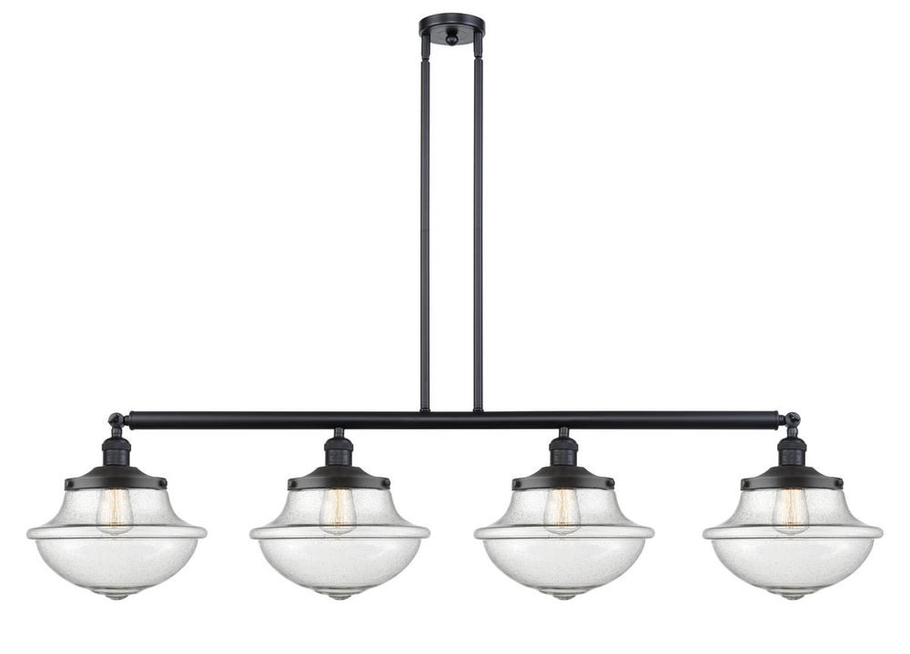 Oxford - 4 Light - 54 inch - Matte Black - Stem Hung - Island Light