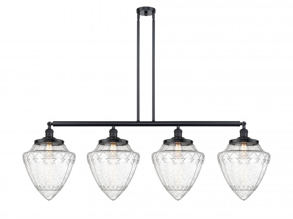 Bullet - 4 Light - 50 inch - Matte Black - Stem Hung - Island Light