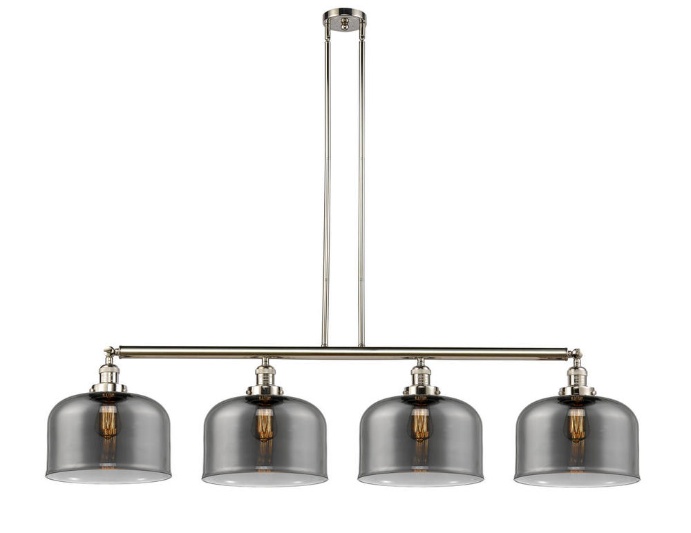 Bell - 4 Light - 54 inch - Polished Nickel - Stem Hung - Island Light