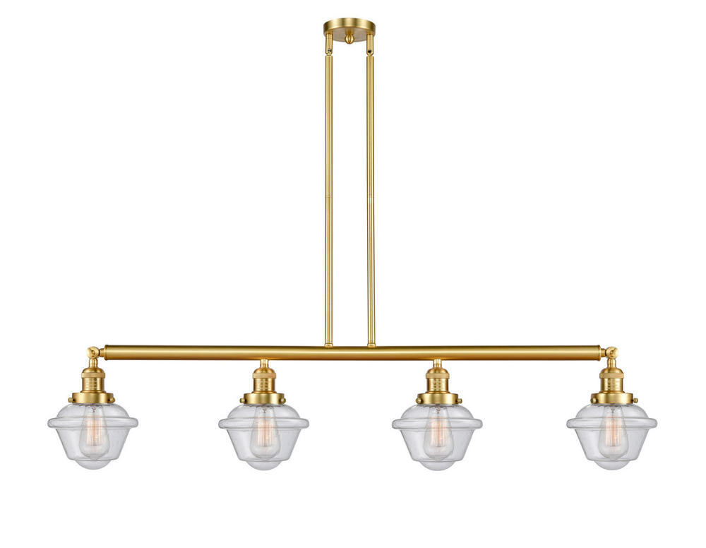 Oxford - 4 Light - 52 inch - Satin Gold - Stem Hung - Island Light