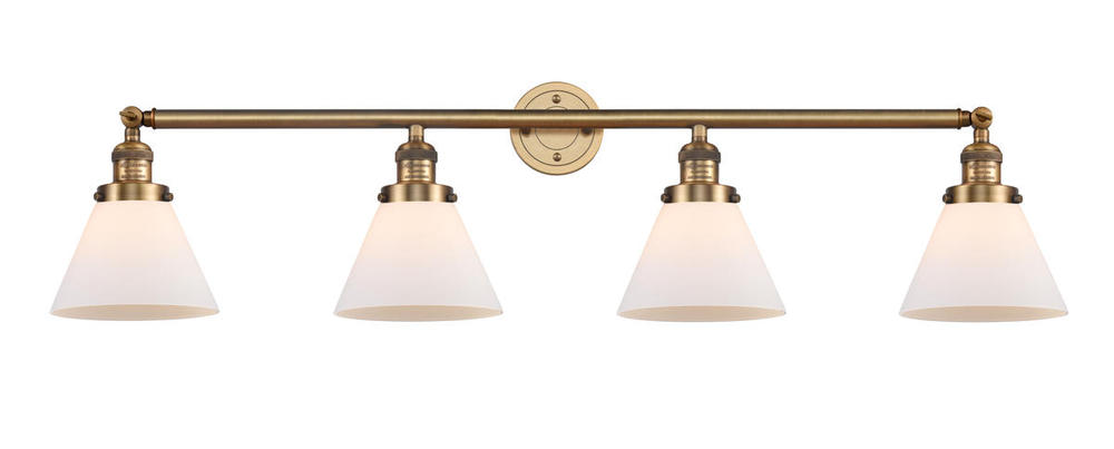 Cone - 4 Light - 44 inch - Brushed Brass - Bath Vanity Light