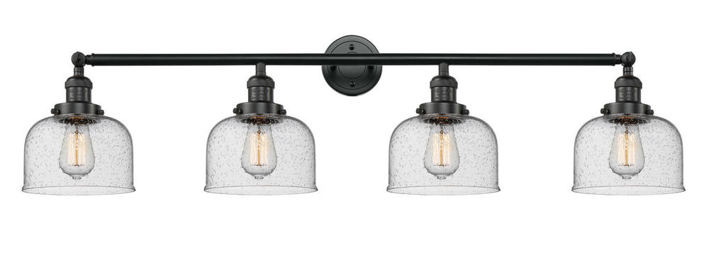 Bell - 4 Light - 44 inch - Matte Black - Bath Vanity Light