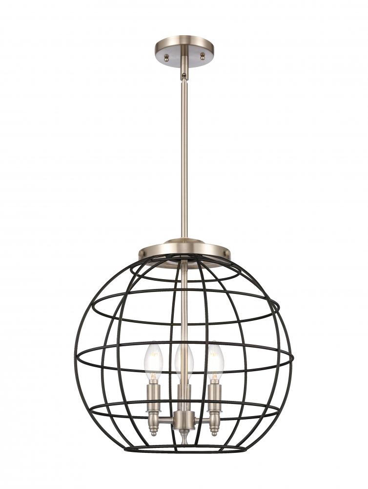 Lake Placid - 3 Light - 16 inch - Satin Nickel - Pendant