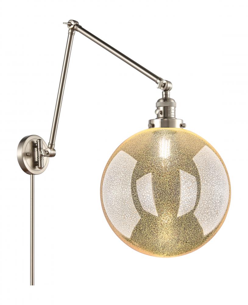 Beacon - 1 Light - 12 inch - Brushed Satin Nickel -Adjustable Swing Arm
