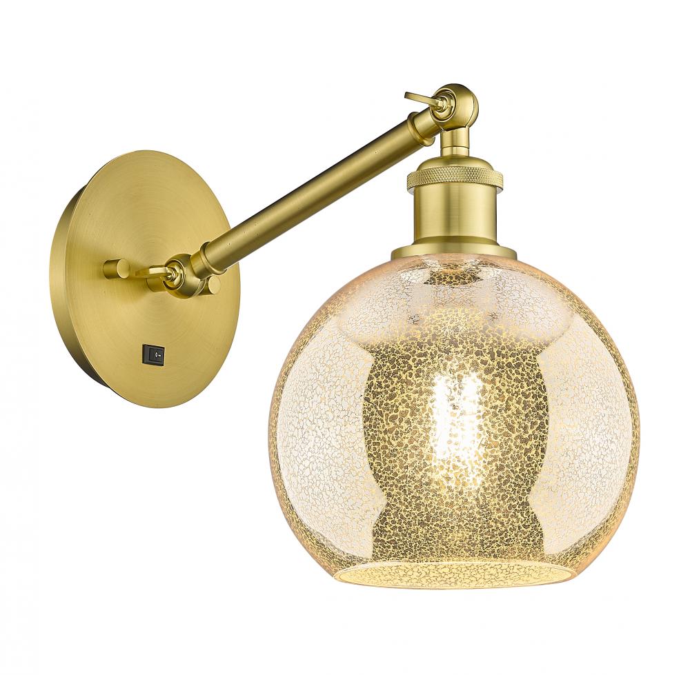Athens - 1 Light - 8 inch - Satin Gold - Adjustable Sconce