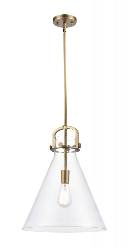 Newton Cone - 1 Light - 14 inch - Satin Nickel - Pendant