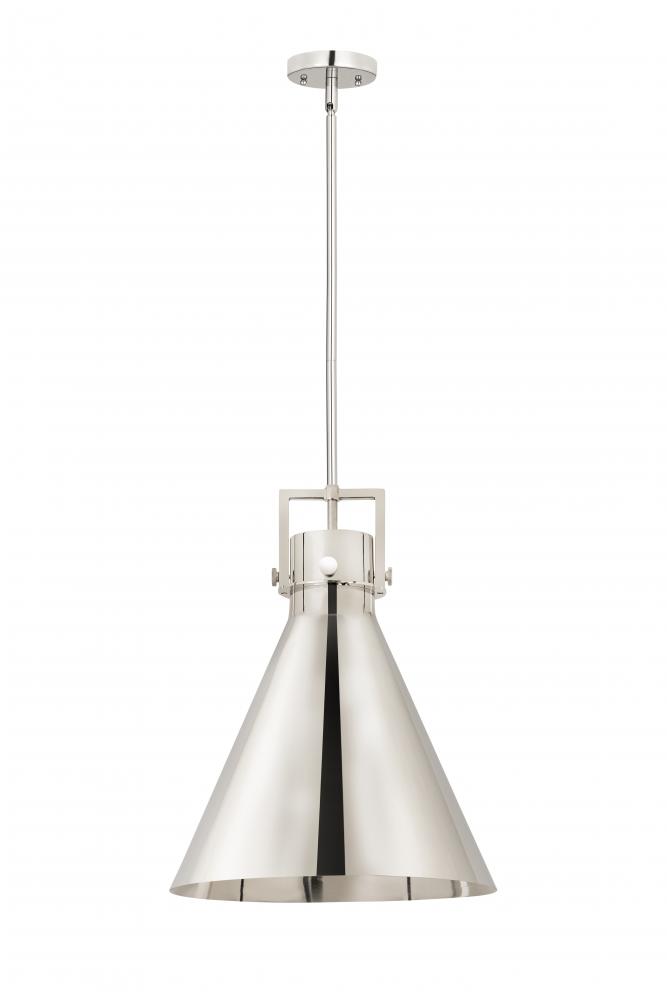 Newton Cone - 1 Light - 16 inch - Polished Nickel - Pendant