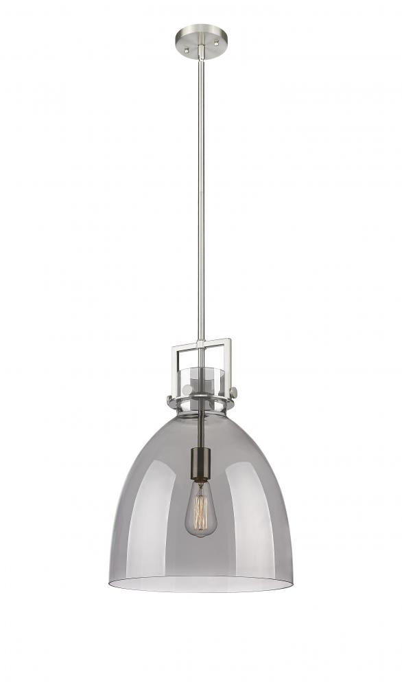 Newton Bell - 1 Light - 14 inch - Satin Nickel - Pendant