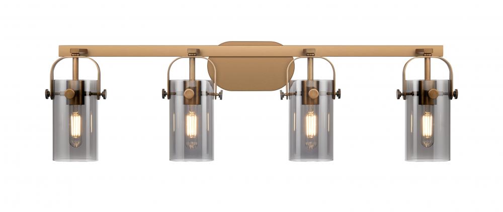 Pilaster II Cylinder - 4 Light - 35 inch - Brushed Brass - Bath Vanity Light