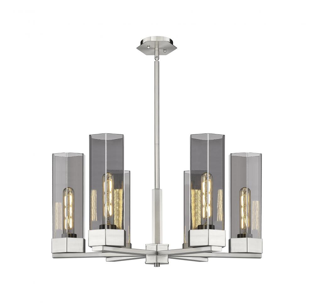 Claverack - 6 Light - 28 inch - Satin Nickel - Chandelier