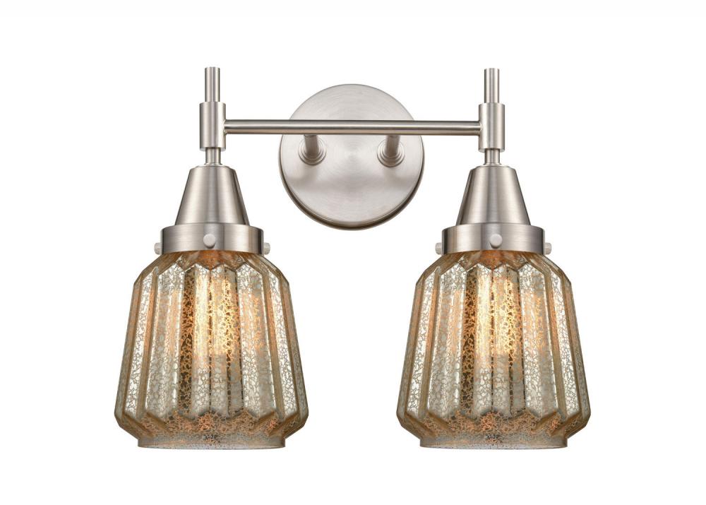 Chatham - 2 Light - 15 inch - Satin Nickel - Bath Vanity Light