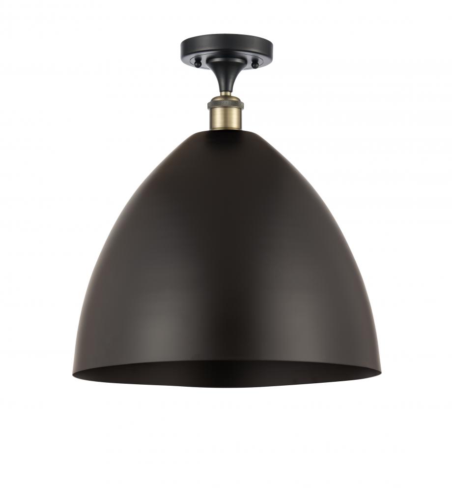 Bristol - 1 Light - 16 inch - Black Antique Brass - Semi-Flush Mount