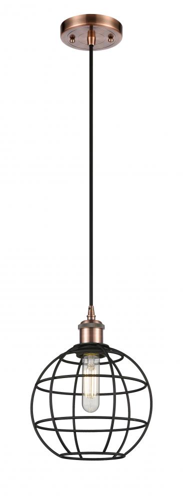 Lake Placid - 1 Light - 8 inch - Antique Copper - Mini Pendant