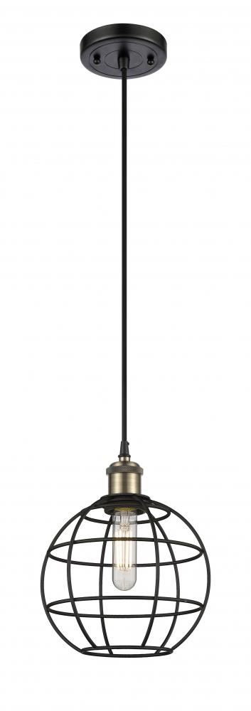 Lake Placid - 1 Light - 8 inch - Black Antique Brass - Mini Pendant