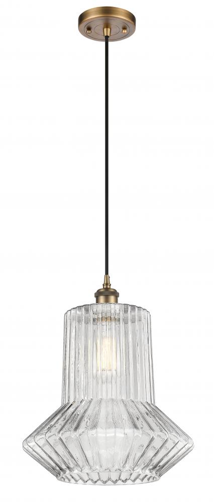 Springwater - 1 Light - 12 inch - Brushed Brass - Cord hung - Mini Pendant