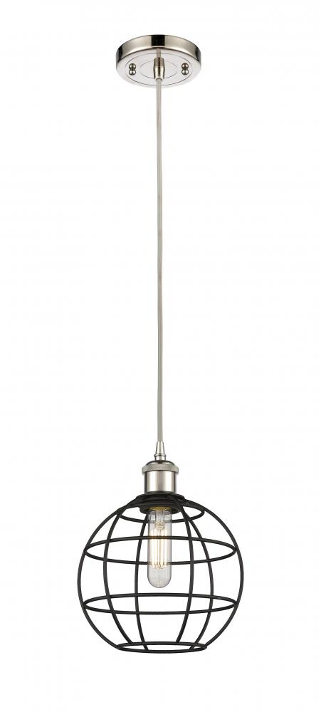 Lake Placid - 1 Light - 8 inch - Polished Nickel - Mini Pendant