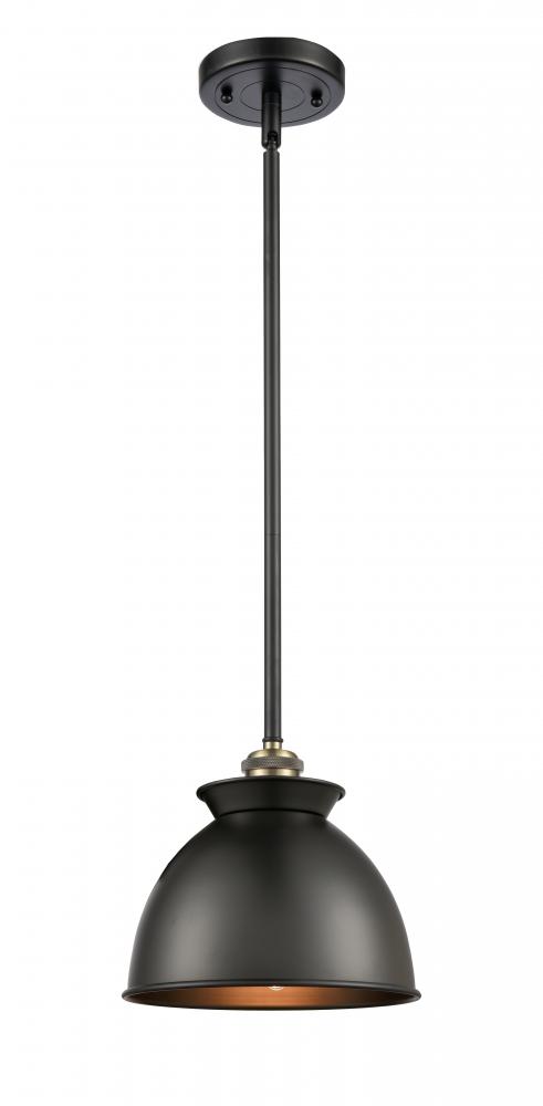 Adirondack - 1 Light - 8 inch - Black Antique Brass - Mini Pendant