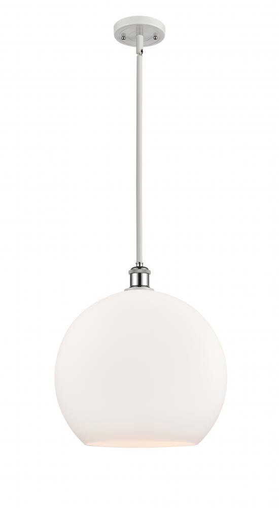 Athens - 1 Light - 14 inch - White Polished Chrome - Pendant