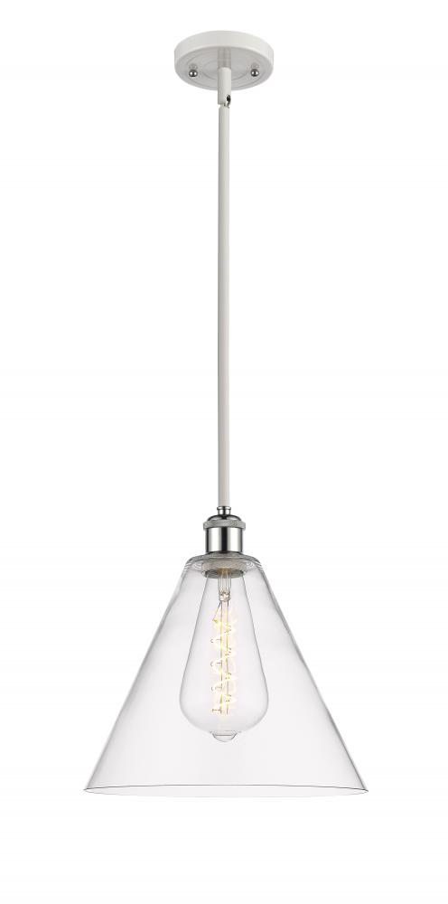 Berkshire - 1 Light - 12 inch - White Polished Chrome - Mini Pendant