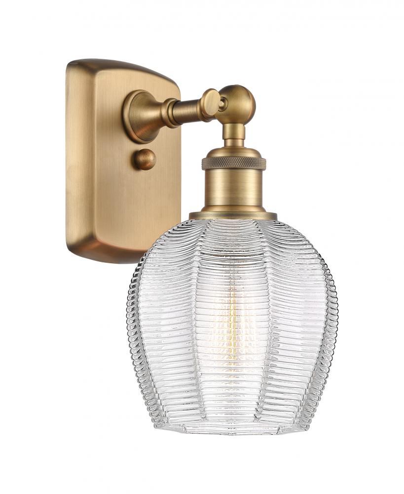 Norfolk - 1 Light - 6 inch - Brushed Brass - Sconce