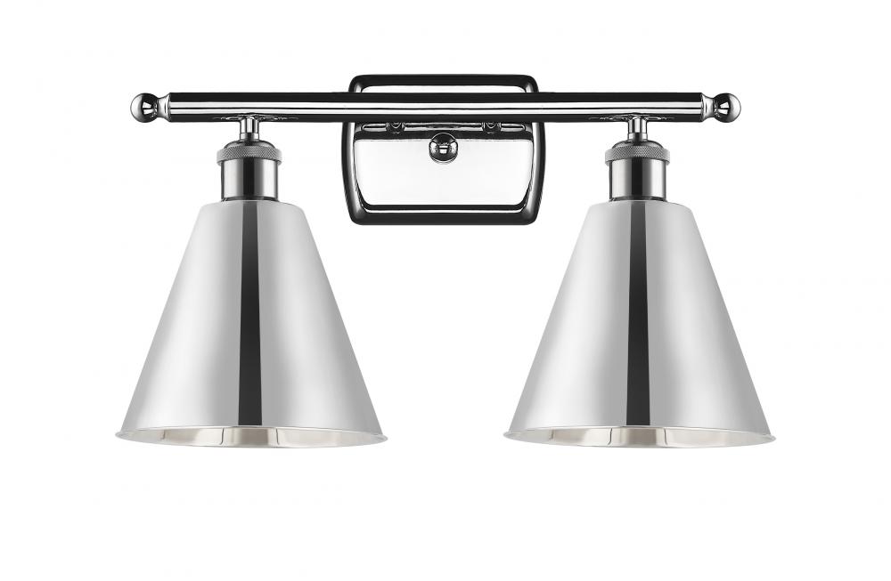 Berkshire - 2 Light - 18 inch - Polished Chrome - Bath Vanity Light