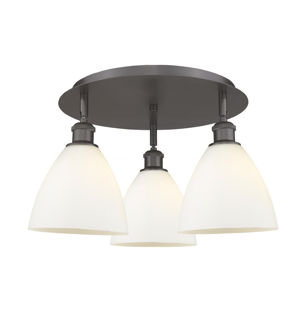 Bristol - 3 Light - 19 inch - Oil Rubbed Bronze - Flush Mount