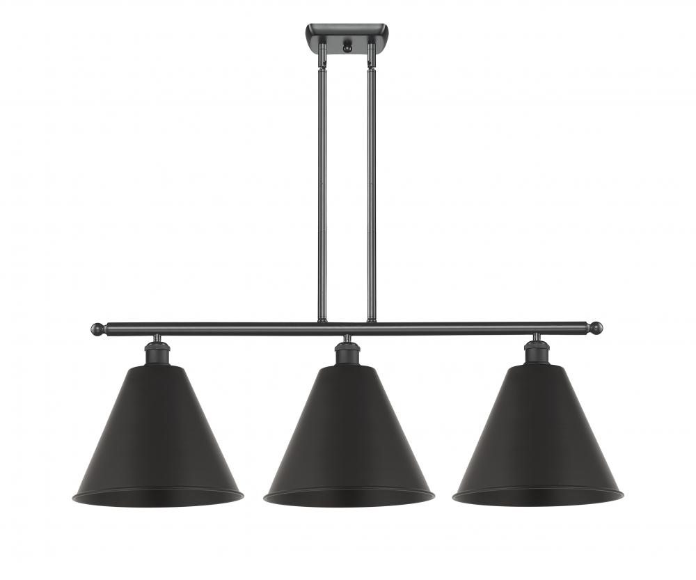 Berkshire - 3 Light - 39 inch - Matte Black - Cord hung - Island Light