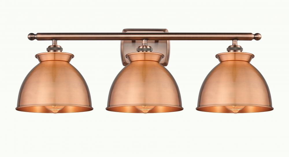 Adirondack - 3 Light - 28 inch - Antique Copper - Bath Vanity Light