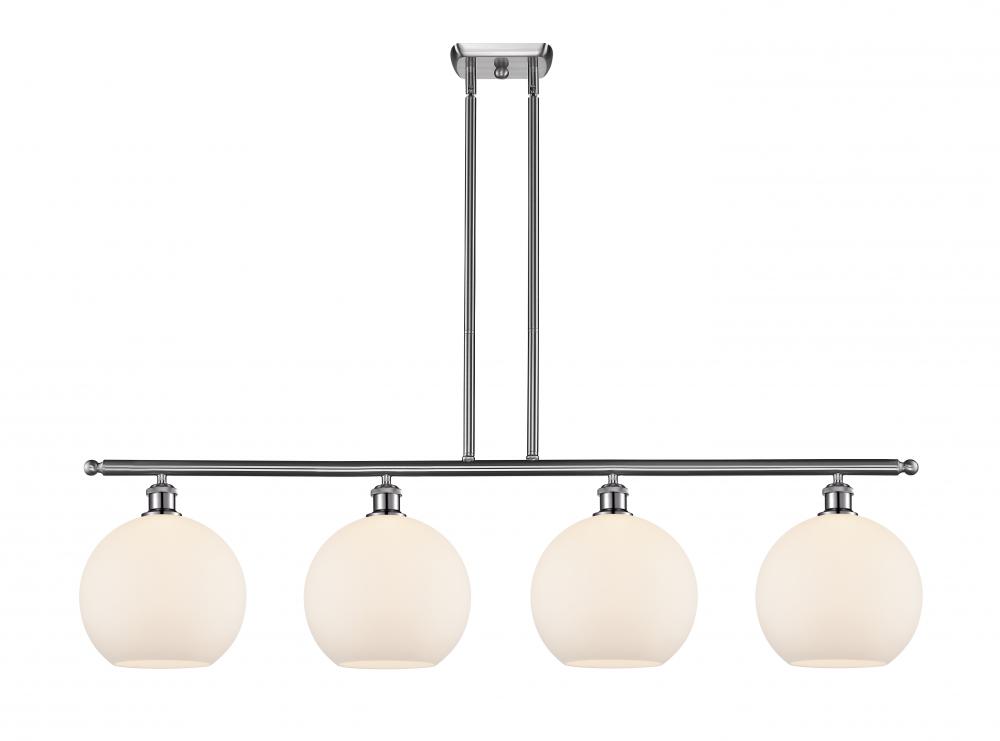 Athens - 4 Light - 48 inch - Brushed Satin Nickel - Stem Hung - Island Light