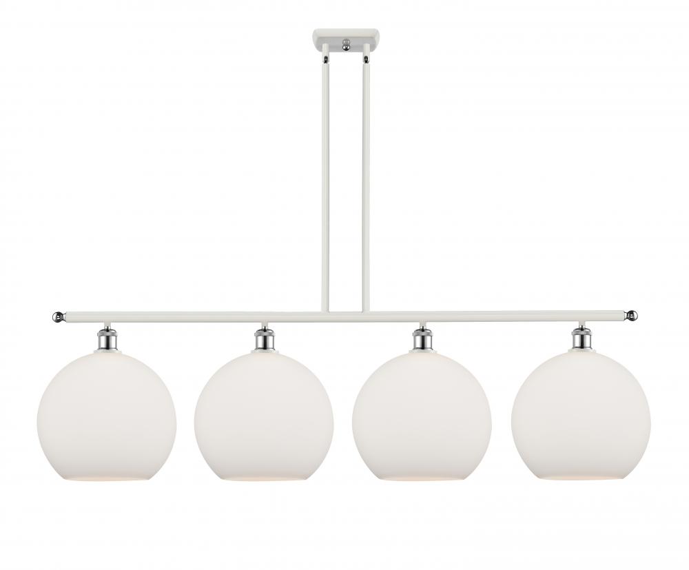 Athens - 4 Light - 50 inch - White Polished Chrome - Stem Hung - Island Light