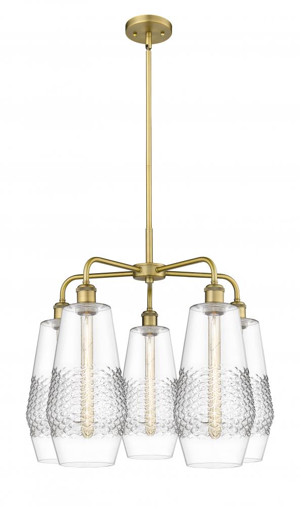 Windham - 5 Light - 25 inch - Brushed Brass - Chandelier