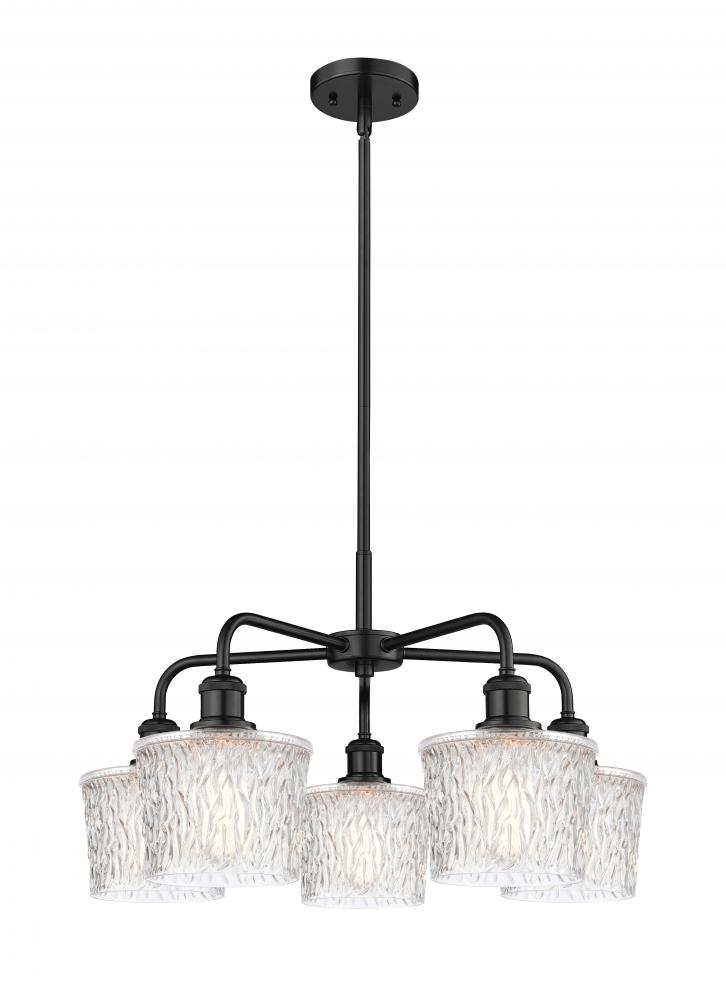 Niagara - 5 Light - 25 inch - Matte Black - Chandelier