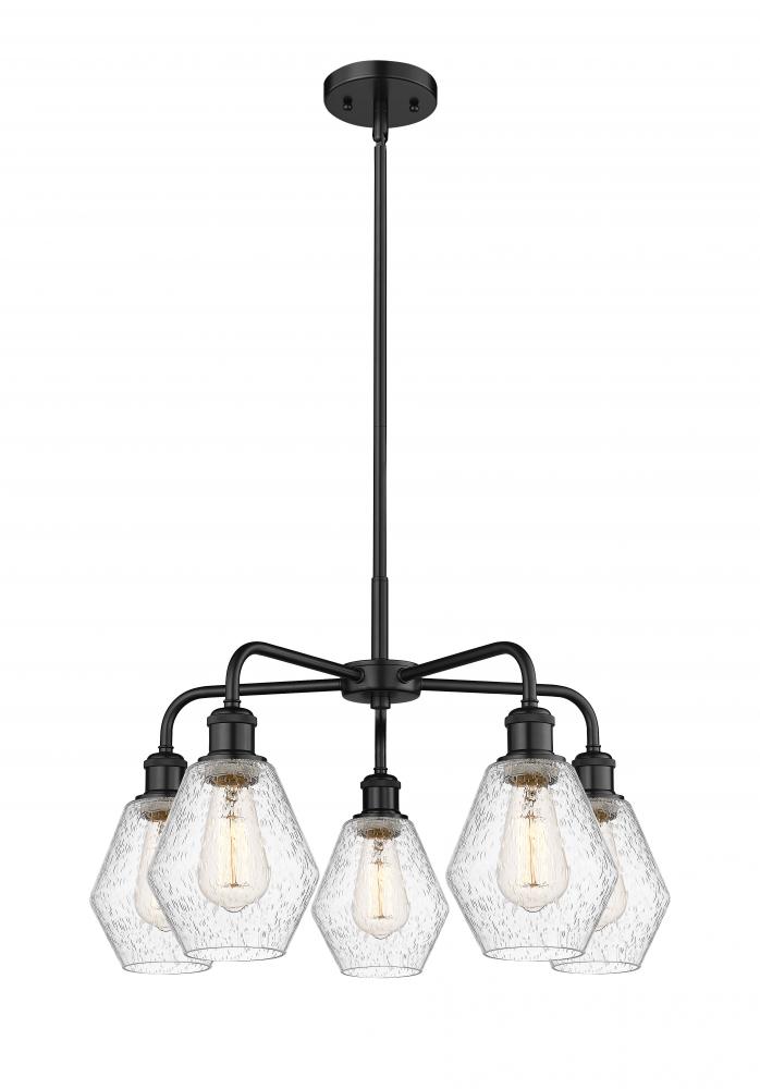 Cindyrella - 5 Light - 24 inch - Matte Black - Chandelier