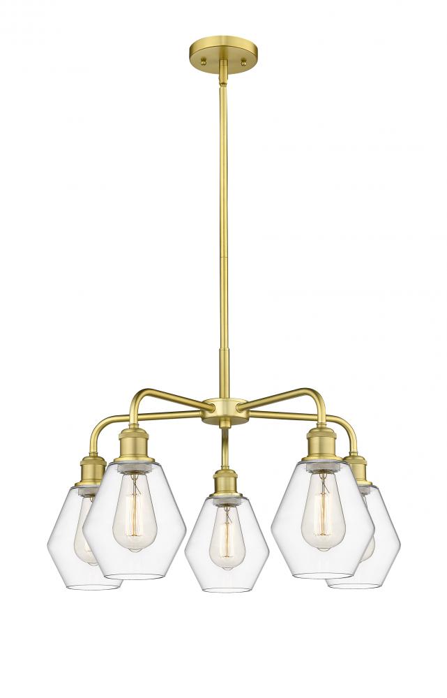 Cindyrella - 5 Light - 24 inch - Satin Gold - Chandelier