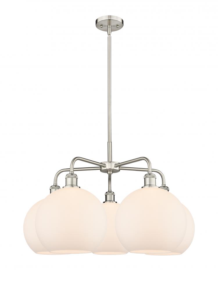 Athens - 5 Light - 28 inch - Satin Nickel - Chandelier