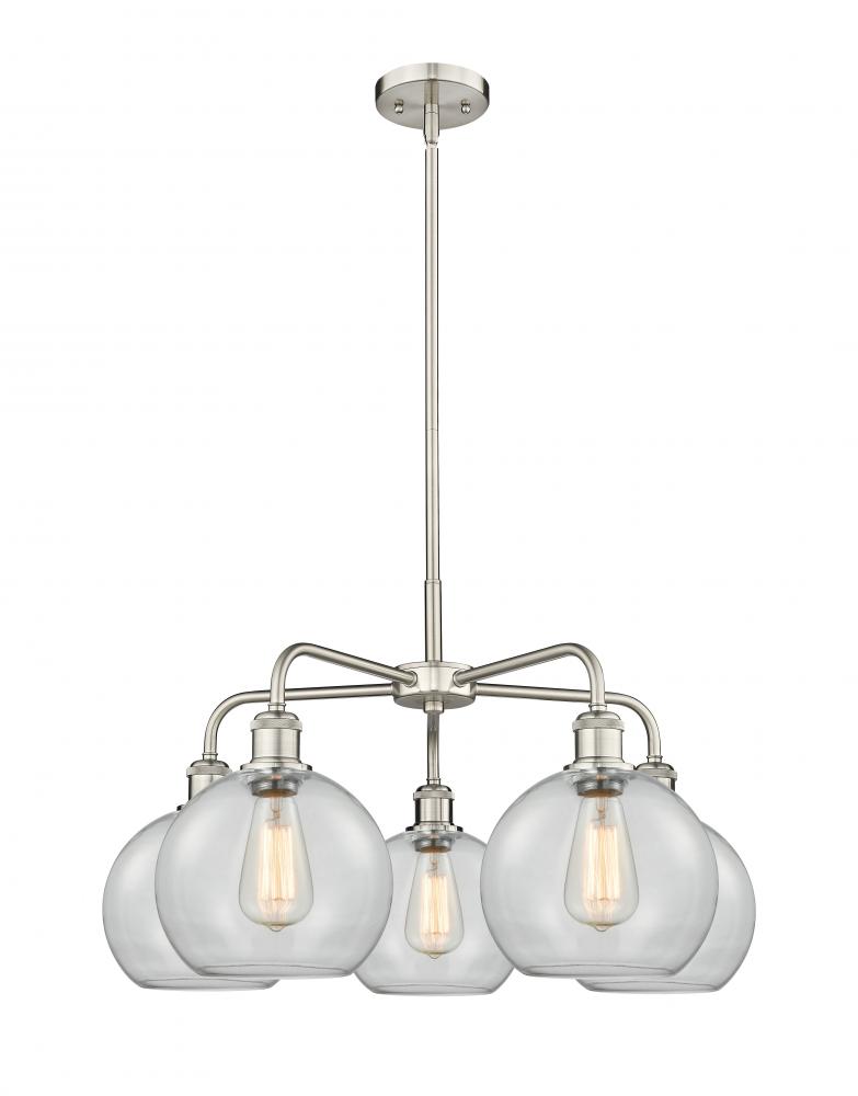 Athens - 5 Light - 26 inch - Satin Nickel - Chandelier