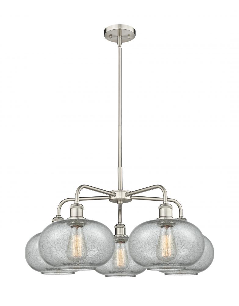 Gorham - 5 Light - 28 inch - Satin Nickel - Chandelier