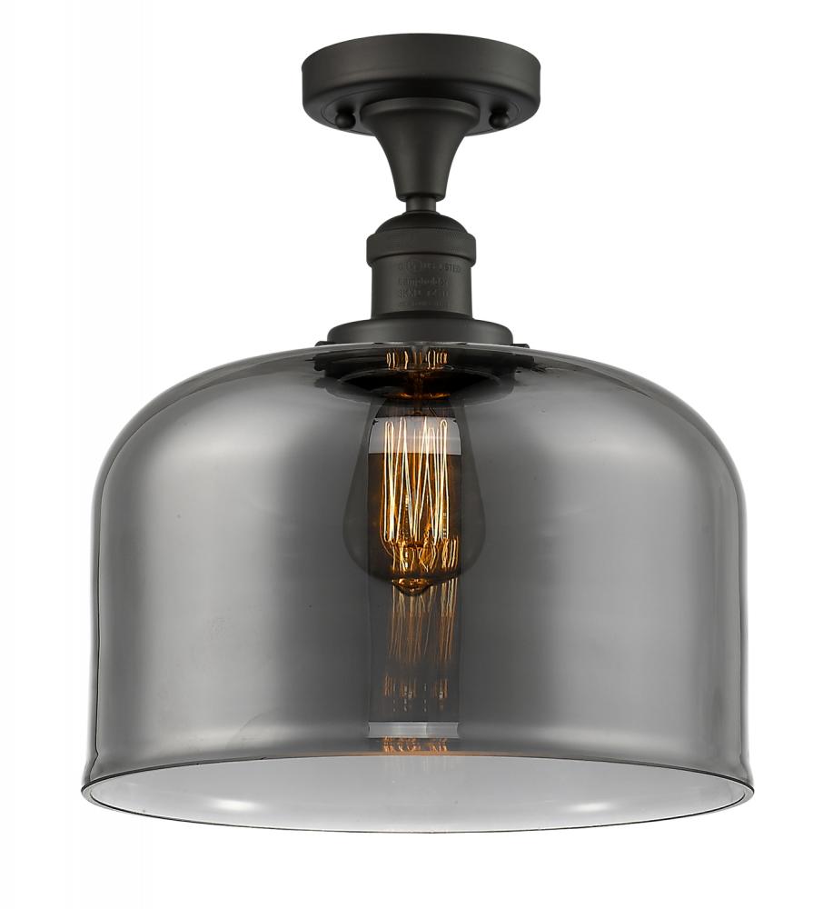 Bell - 1 Light - 12 inch - Oil Rubbed Bronze - Semi-Flush Mount