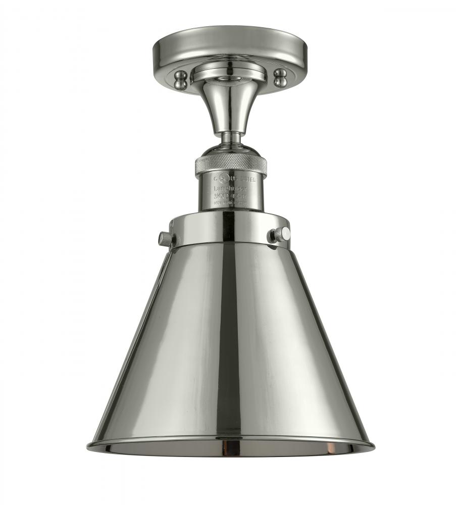 Appalachian - 1 Light - 8 inch - Polished Nickel - Semi-Flush Mount