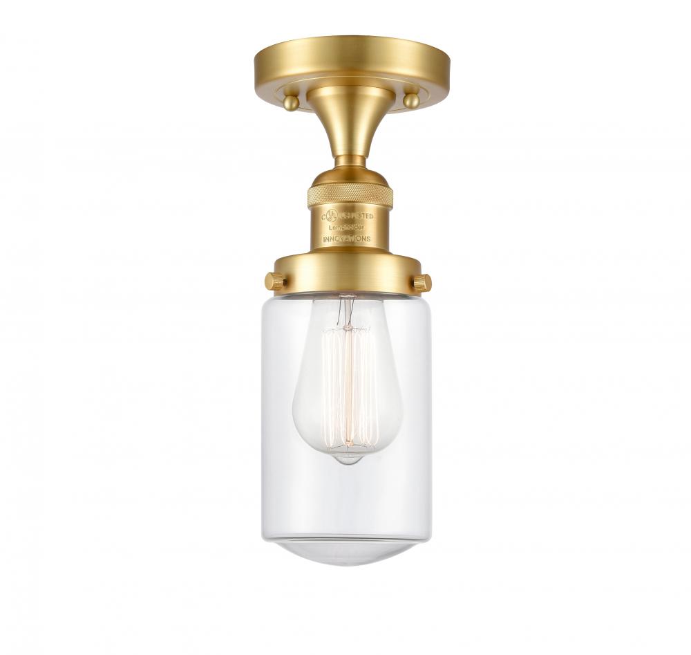 Dover - 1 Light - 5 inch - Satin Gold - Semi-Flush Mount