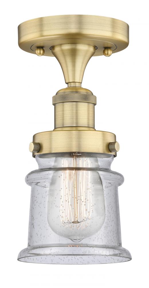 Canton - 1 Light - 5 inch - Brushed Brass - Semi-Flush Mount