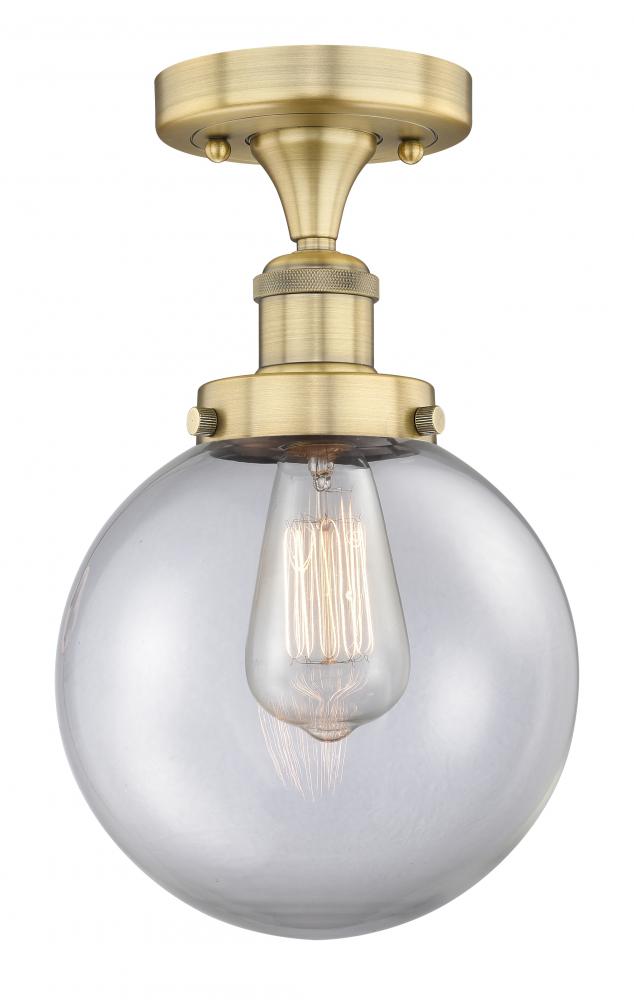 Beacon - 1 Light - 8 inch - Brushed Brass - Semi-Flush Mount