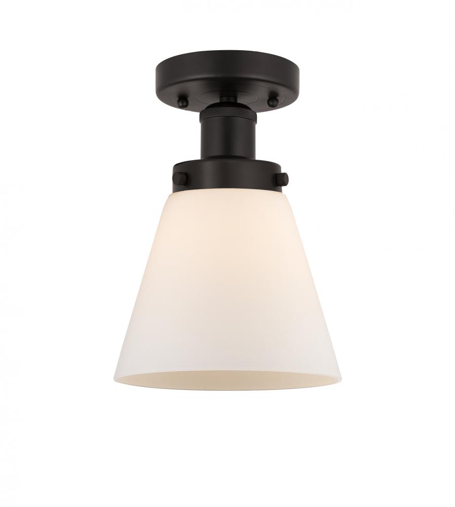 Cone - 1 Light - 6 inch - Oil Rubbed Bronze - Semi-Flush Mount