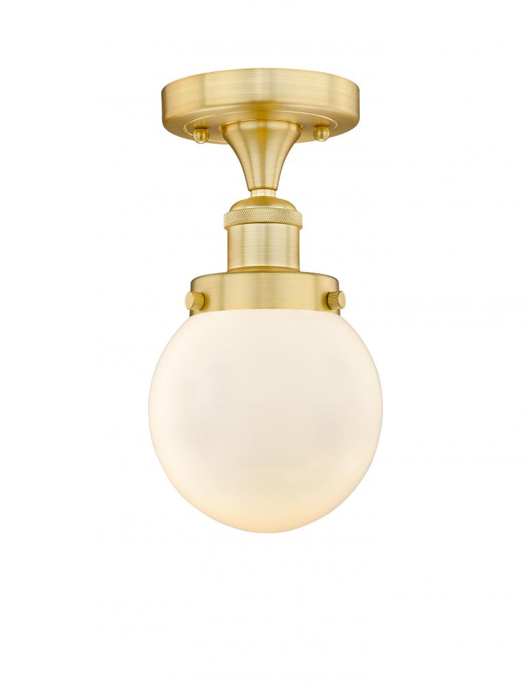 Beacon - 1 Light - 6 inch - Satin Gold - Semi-Flush Mount