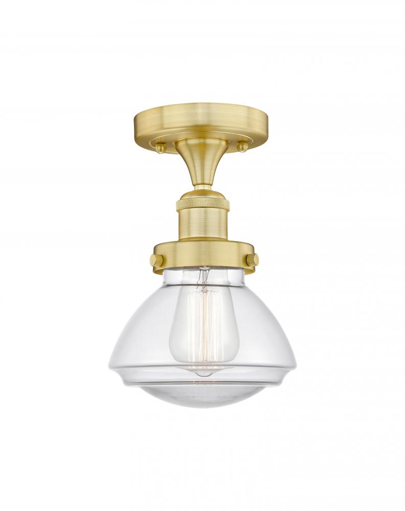 Olean - 1 Light - 7 inch - Satin Gold - Semi-Flush Mount