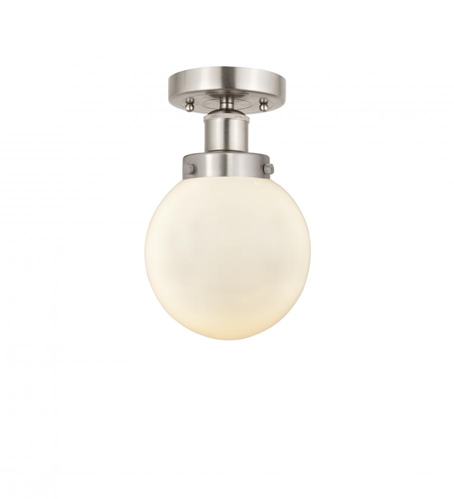 Beacon - 1 Light - 6 inch - Brushed Satin Nickel - Semi-Flush Mount