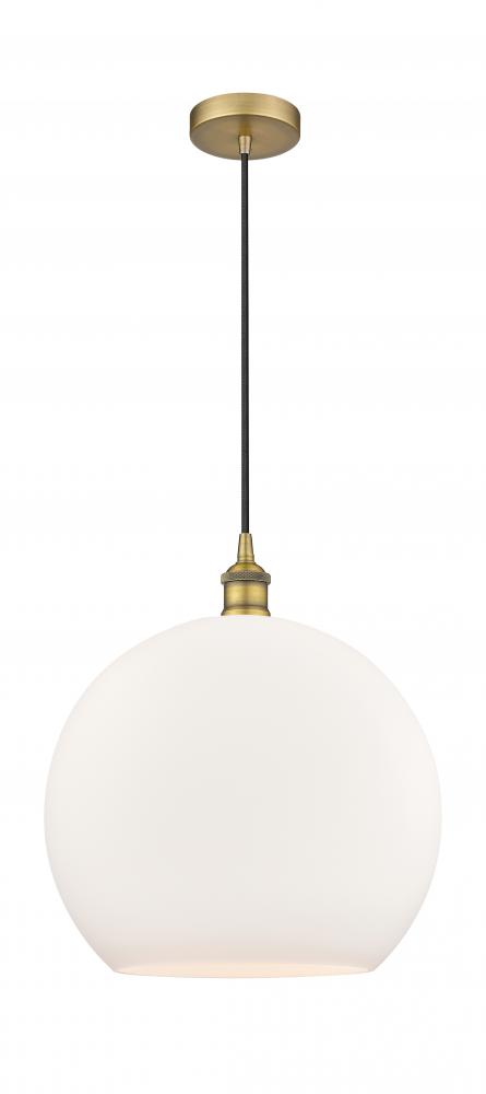 Athens - 1 Light - 14 inch - Brushed Brass - Cord hung - Pendant