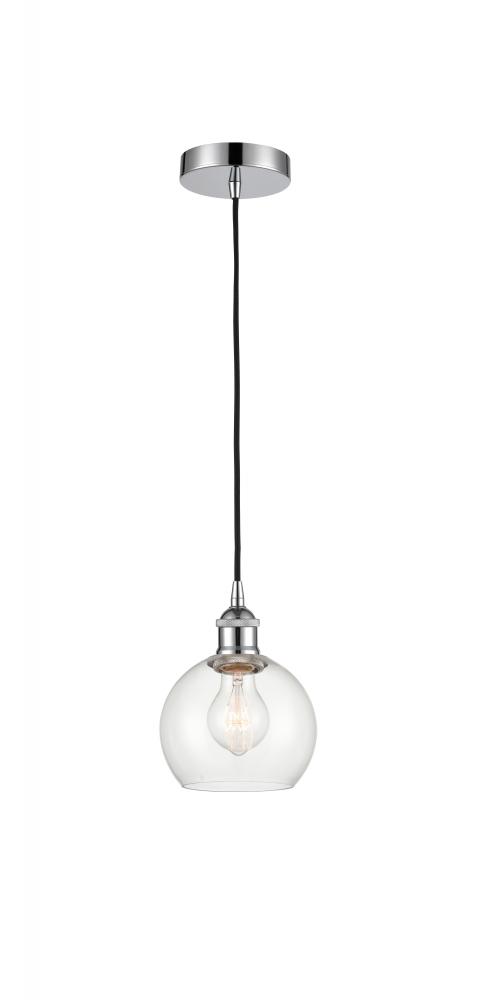 Athens - 1 Light - 6 inch - Polished Chrome - Cord hung - Mini Pendant