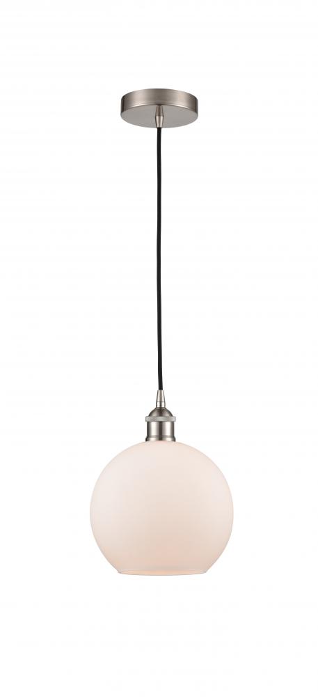 Athens - 1 Light - 8 inch - Brushed Satin Nickel - Cord hung - Mini Pendant