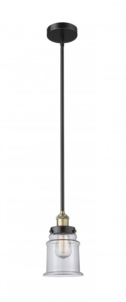 Canton - 1 Light - 6 inch - Black Antique Brass - Cord hung - Mini Pendant